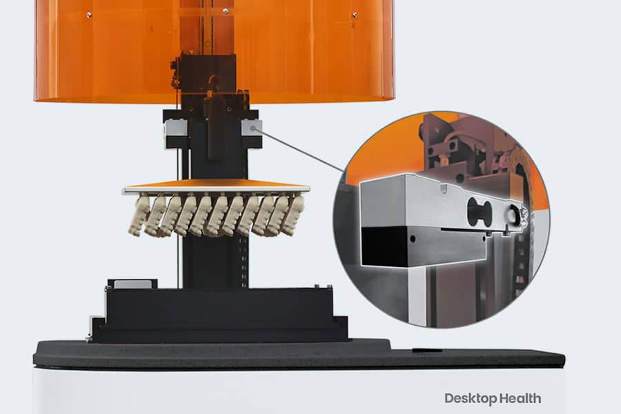 detail of hyperprint in Einstein PRO XL Dental 3D Printer